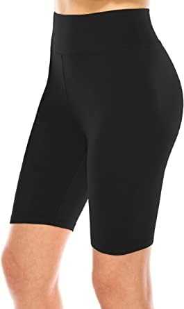 Biker Shorts For Women - High Waist Biker Shorts Without Pockets - Yoga Shorts