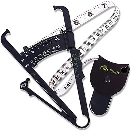 Skinfold Body Fat Caliper Set, Measure Tape