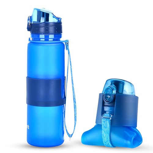 650ml Bottles Water Bottles Kids - Foldable Silicone Drinking Bottle - Leak