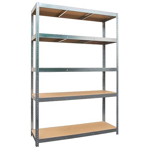 Garage Shelving Units: 180 X 120 X 40-1 Bay - Galvanised Steel - 5