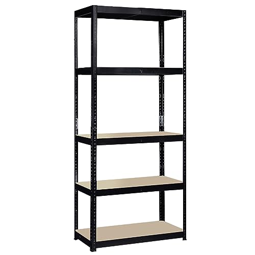 Garage Shelving Units: 150 X 75 X 30-2 Bay - Black - 5