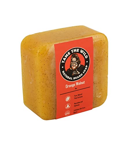 Tame The Wild Orange Walnut Beard Soap - Natural Beard Wash - Beard Shampoo &