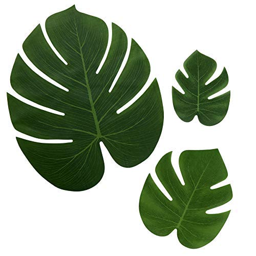 144 Artificial Palm Leaves For Party Table Decoration, Imitation Tropical Leaf