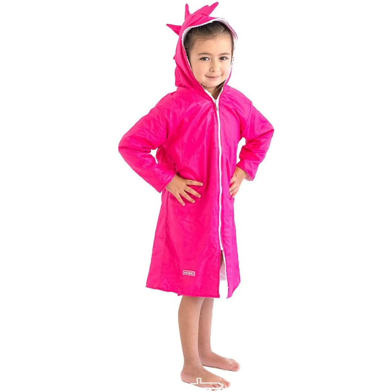 Swim Parka For Kids - Waterproof Changing Robe After Swimming - Hooded Coat