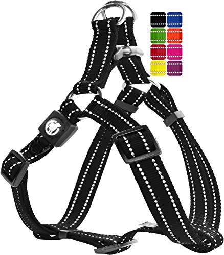 Reflective Nylon Step-In Dog Harness - Adjustable Chest Harness Dogs - Xxs