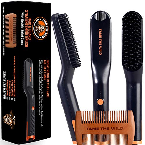 Tame The Wild Beard Straightener - Ionic Anti-Scald Technology - Heated Beard