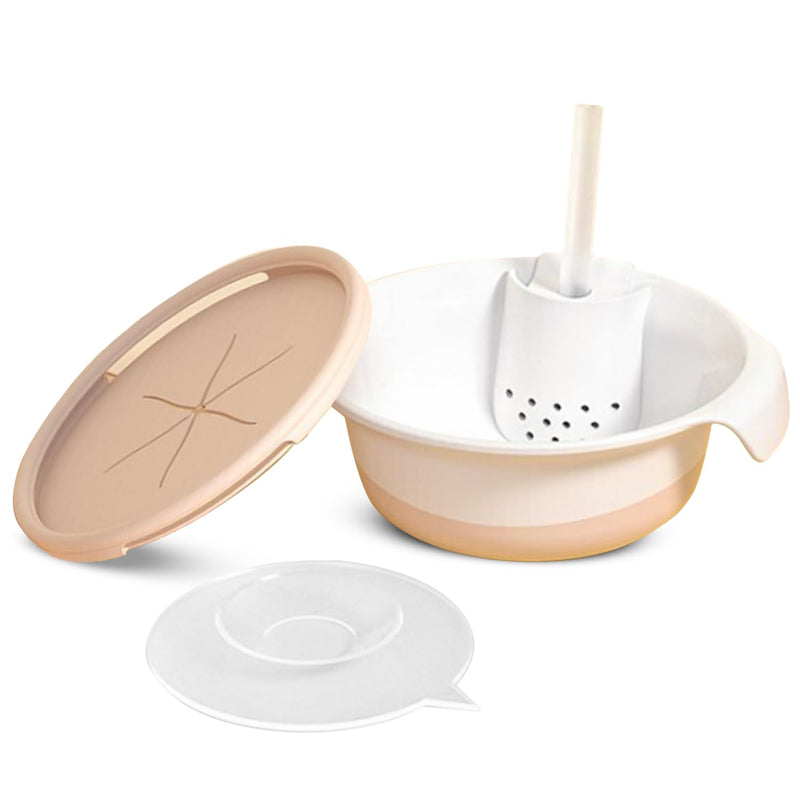 3-In-1 Food Snack Bowl - Baby Suction Plate Set - Self-Feeding Starter