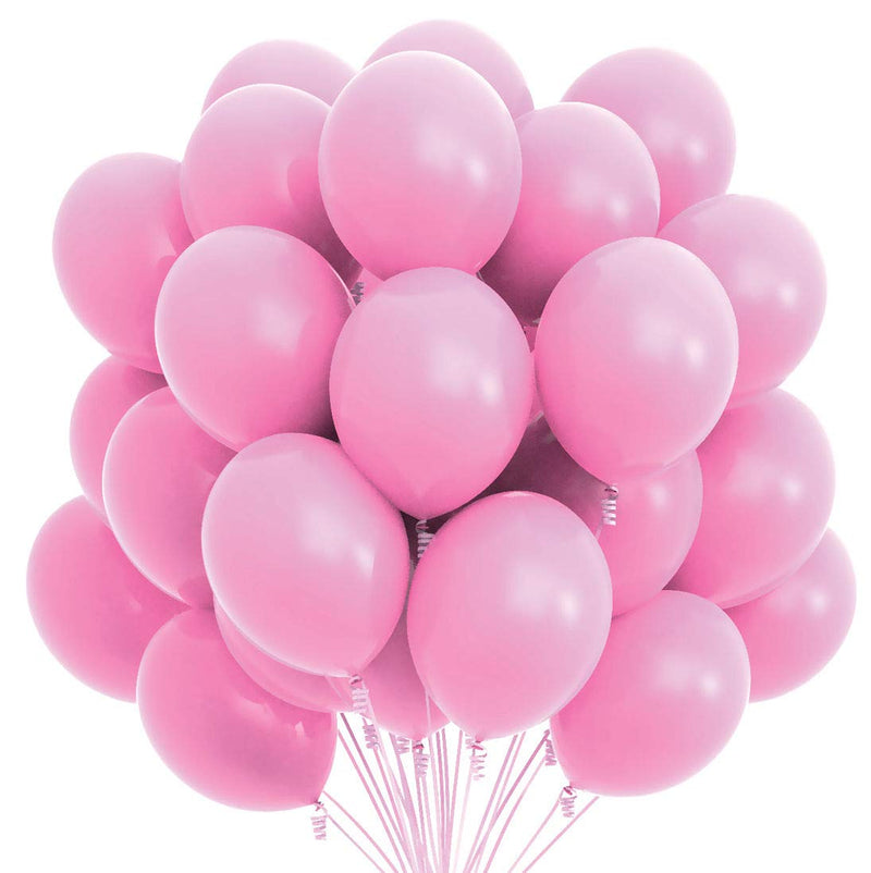 75 Pink Party Balloons 12 Inch Pink Balloons With Matching Color Ribbon For Pink