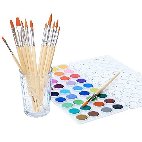 Non-Toxic Watercolor Paint Set For Kids And Adults - Vibrant Water Color Paint