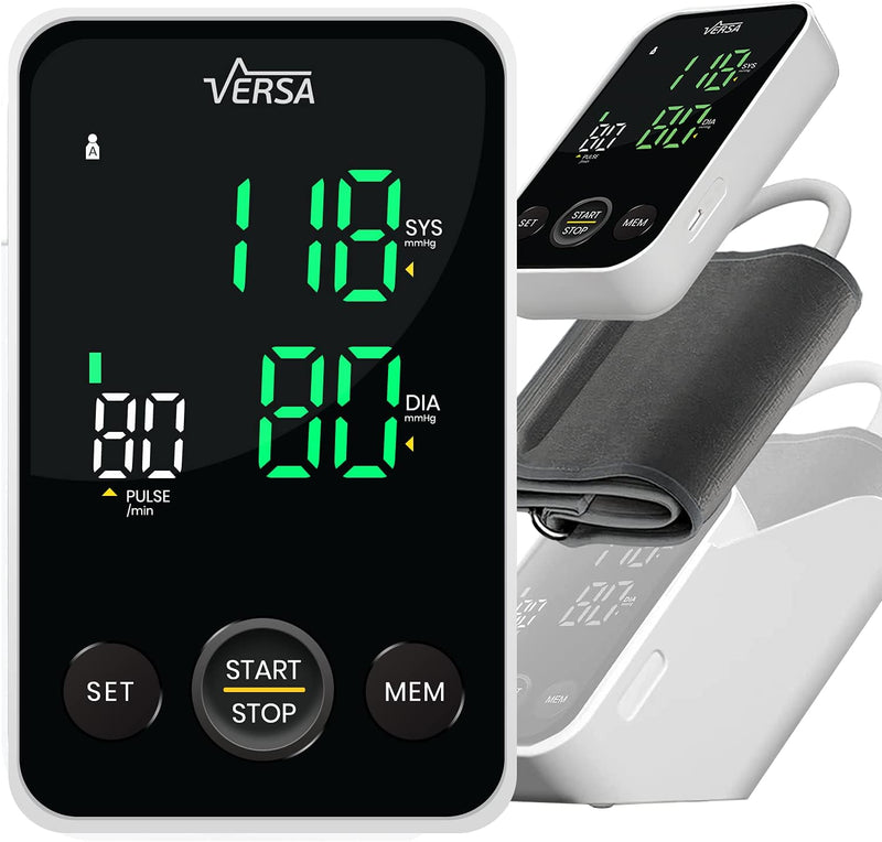 Versa Blood Pressure Monitor, Upper Arm Bp Monitor With Storage And Blood