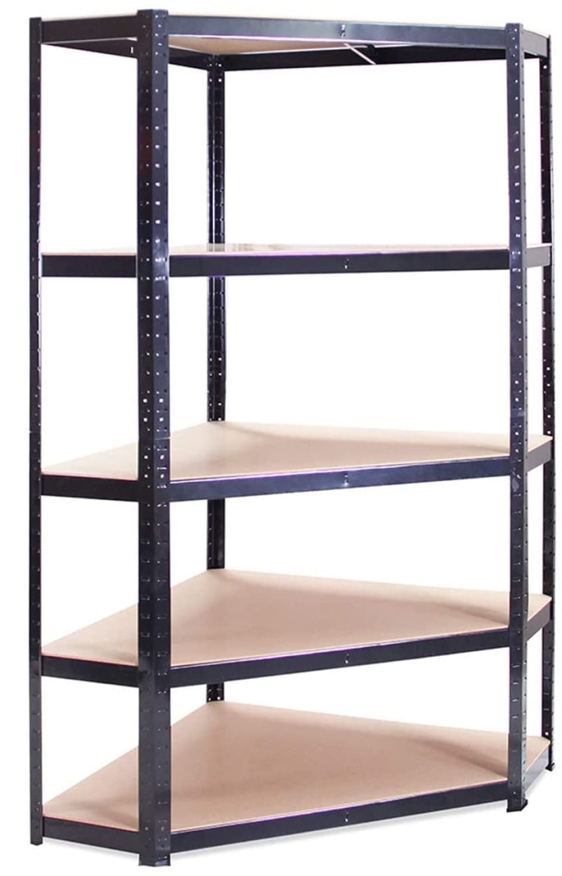 Corner Shelf: 180 X 90 X 90 X 40-1 Bay - Black - 5