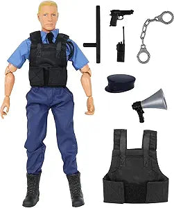 Cnp30619 Police Force Unit, Officer With Dog 12" Action Figure Play Set