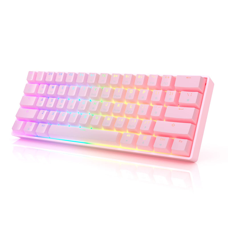 Gk61 Mechanical Gaming Keyboard - 61 Keys Multi Color Rgb Illuminated Led