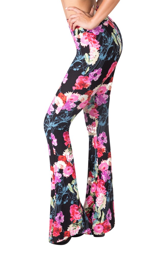 High Waisted Flare Wide Leg Leggings  Printed & Solid  Reg & Plus