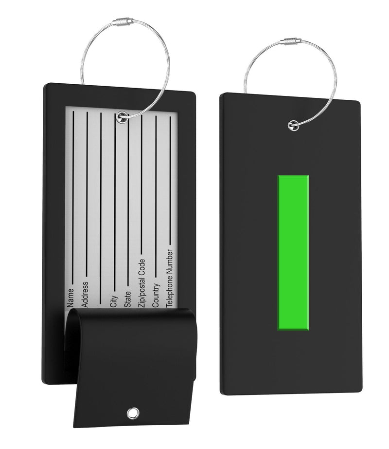 Luggage Bag Tag Initial - Fully Bendable Tag W/Stainless Steel