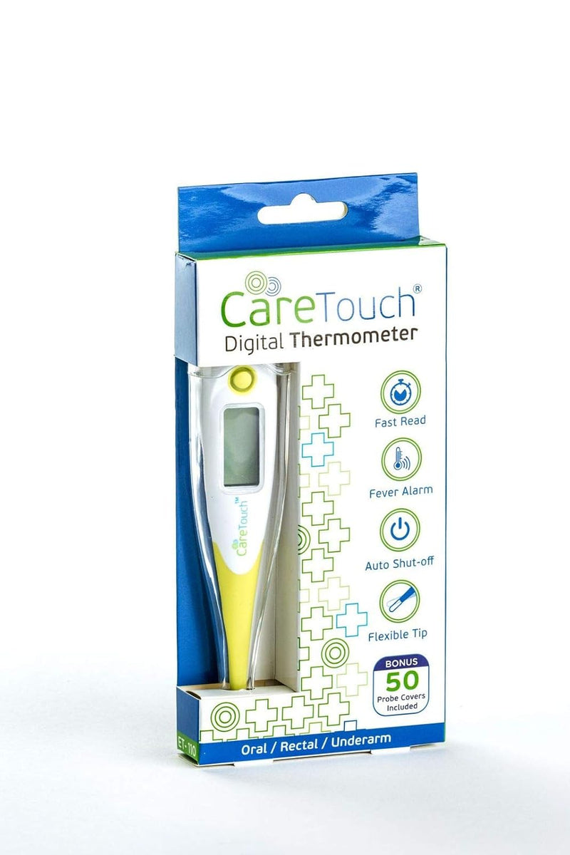 Digital Thermometer - 50 Probe Covers - Multi-Use Thermometer For Babies