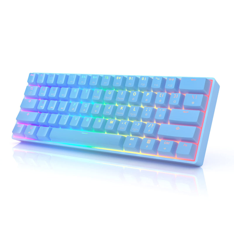 Gk61s Mechanical Gaming Keyboard - 61 Keys Multi Color Rgb Illuminated Led