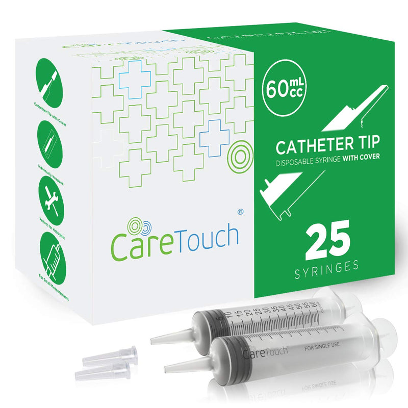 60ml Catheter Tip Syringe With Covers- 10 Counts Of 60cc Syringes With Catheter