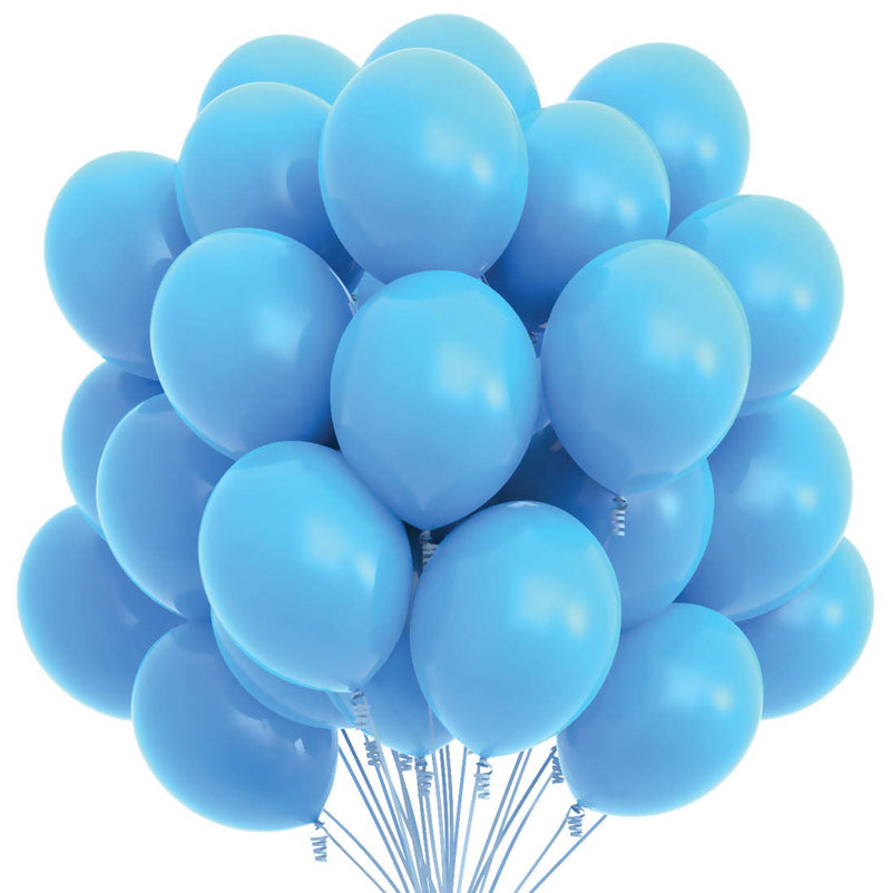 75 Light Blue Party Balloons 12 Inch Light Blue Balloons With Matching Color