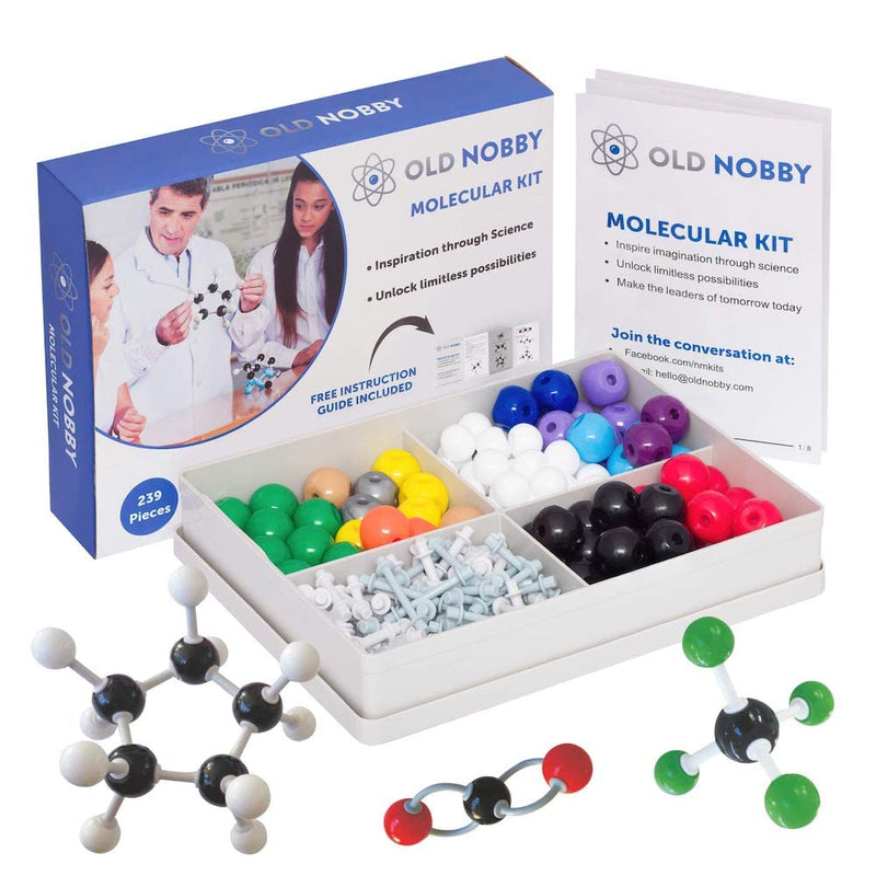 Organic Chemistry Model Kit (239 Pc) - Molecular Models Kit With Atoms, Bonds