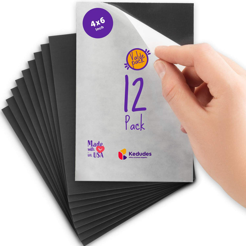 Flexible Magnetic Sheets With Adhesive, Magnetic Paper, 4x6 Inch - Business Card