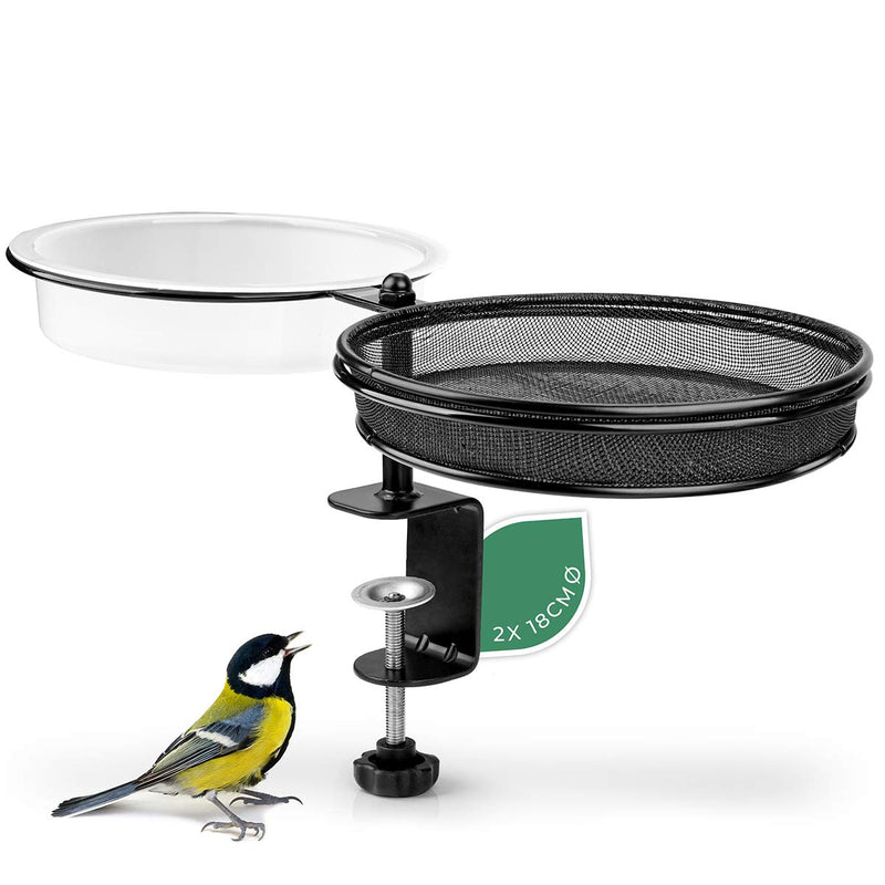 I Hanging Bird Feeder And Bird Bath With Balcony Bracket 7 Inch I 2-In-1