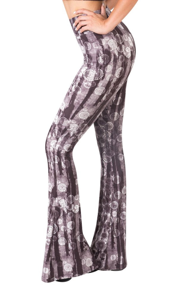 High Waisted Flare Wide Leg Leggings  Printed & Solid  Reg & Plus