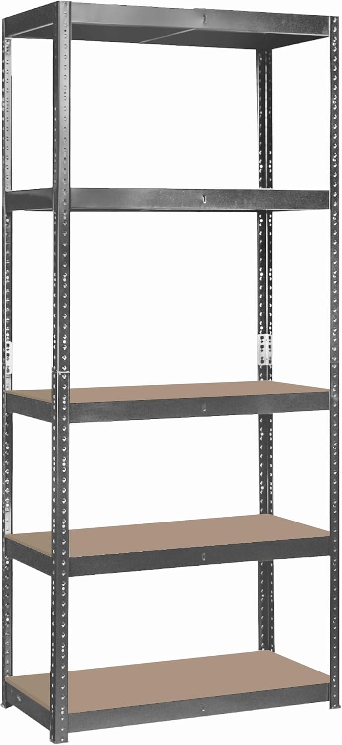 Garage Shelving Units: 150 X 75 X 30-1 Bay - Grey - 5