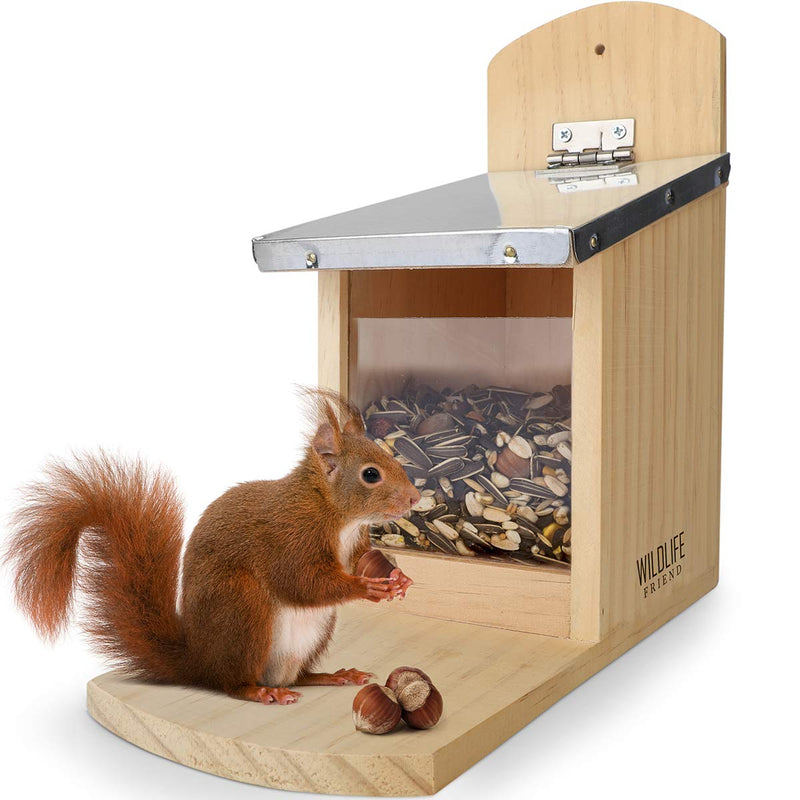 I Squirrel Feeding House - Ready From Pine Wood & 100% Weatherproof