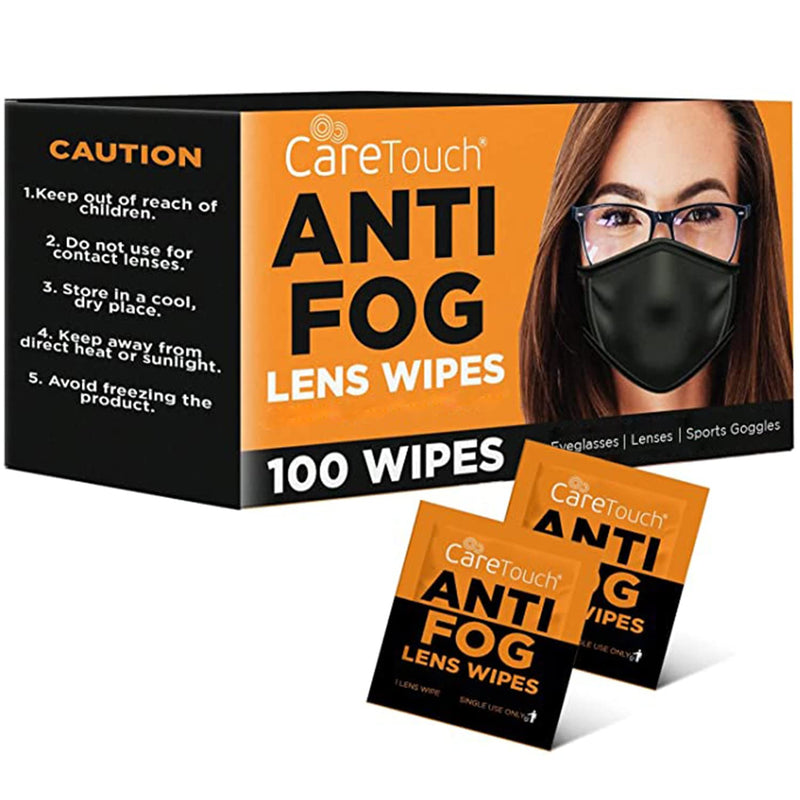 Anti Fog Wipes For Glasses - 100 Individually Wrapped Antifog Lens Wipes - Eye