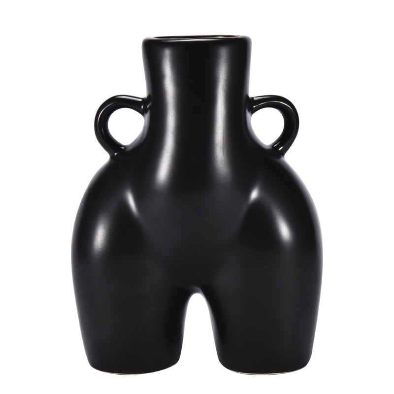 Ceramic Butt Vase For Home Decor - Artistic Female Body Vase Holds Fresh