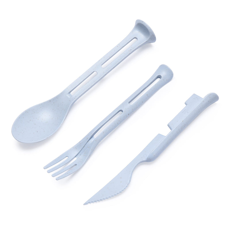 Wheat Straw Utensils Set - Reusable Utensils Set With Case - Portable Cutlery