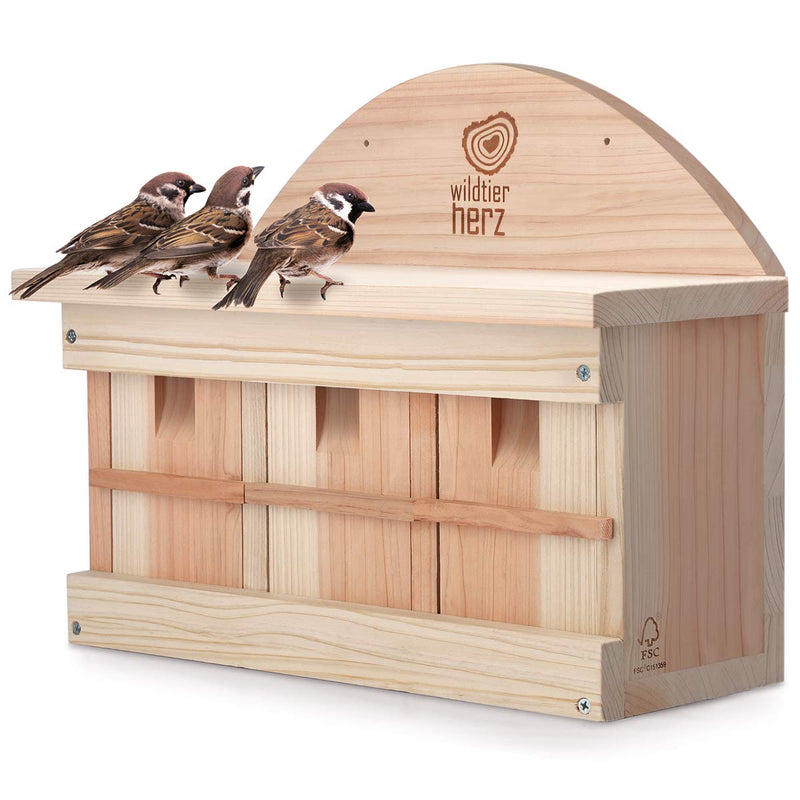 Sparrow Nest Box - Nabu Standards - 42cm X 325cm X 17cm Bird Sparrow Colony