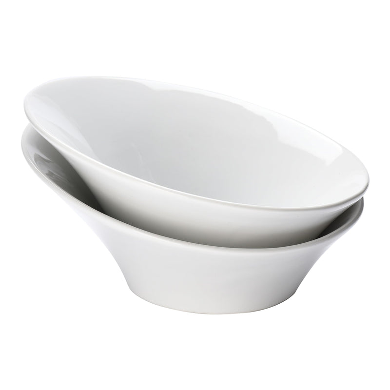 Ceramic Salad Bowls - Porcelain Serving Bowls - Angled Bowls Ceramic For Salad