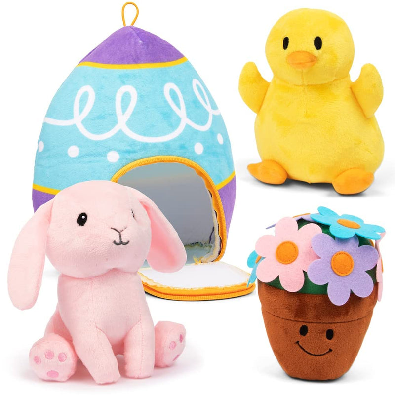 Easter Egg Stuffed Animals Plushie With Toy Accessories - Zip Up Small Toys