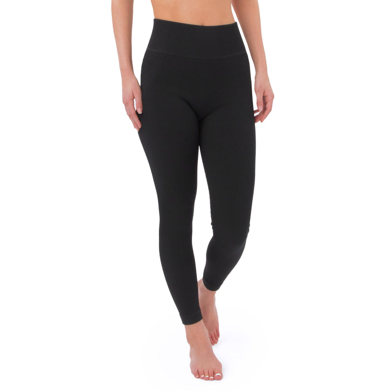 High Waisted Full Length Tummy Control Leggings, Ribbed Leggings, Joggers