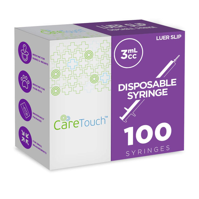 3ml Syringe Only With Luer Slip Tip (No Needle), Shape (Pack Of 100