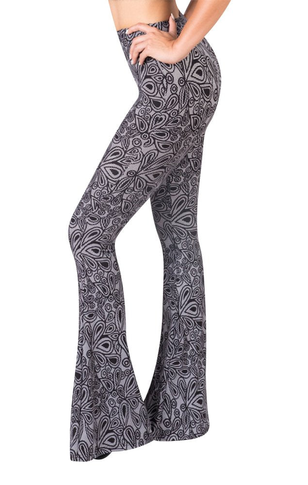 High Waisted Flare Wide Leg Leggings  Printed & Solid  Reg & Plus