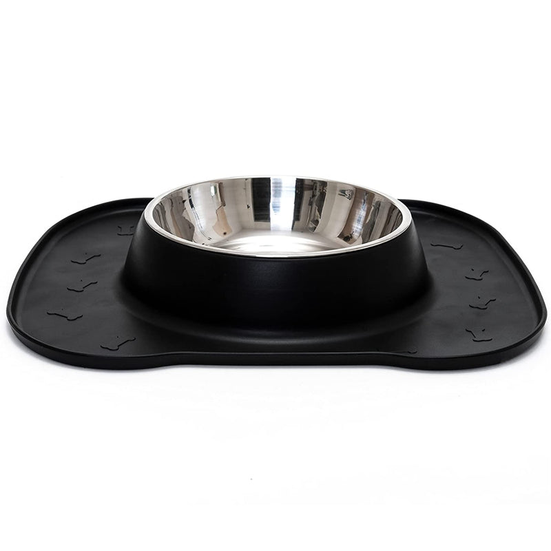 Non Slip Dog Bowl With Integrated Bowl Mat For Large Dogs With Xl Stainless