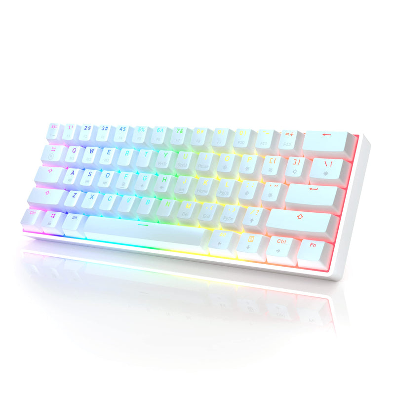 Gk61 Mechanical Gaming Keyboard 60 Percent  61 Rgb Rainbow Led Backlit