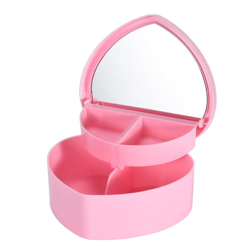 Pink Heart Shape Jewelry Trinket Dish - Small Jewelry Box Organizer - 2