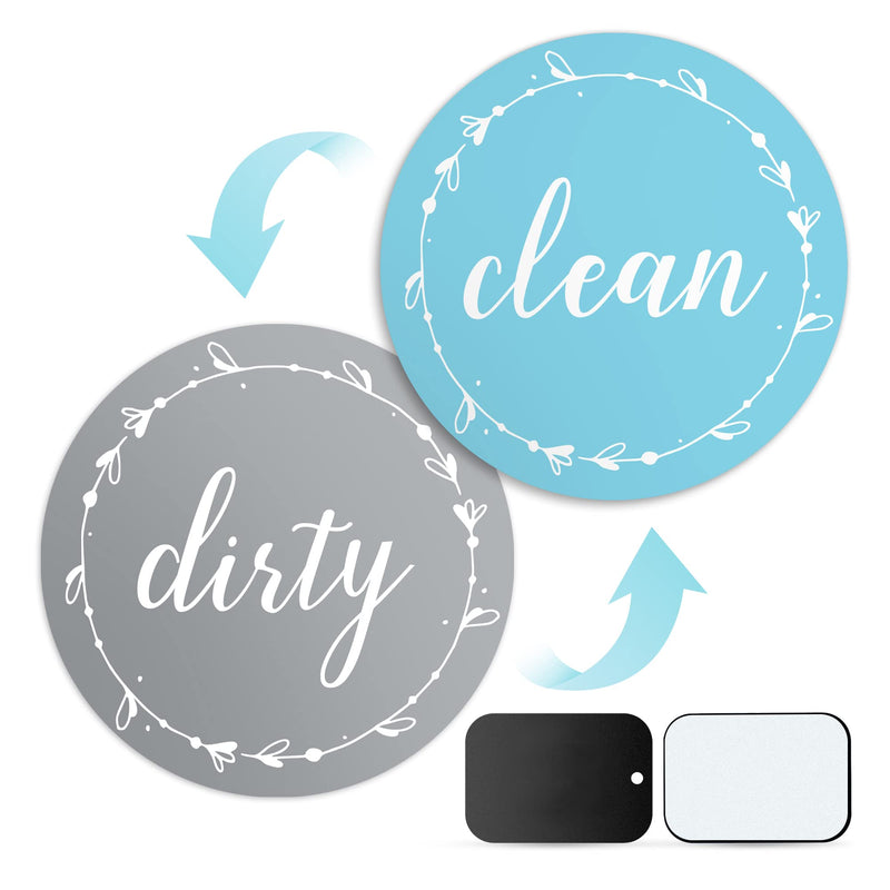 Dishwasher Magnet Clean Dirty Sign: Works On Stainless Steel Non Magnetic Dish