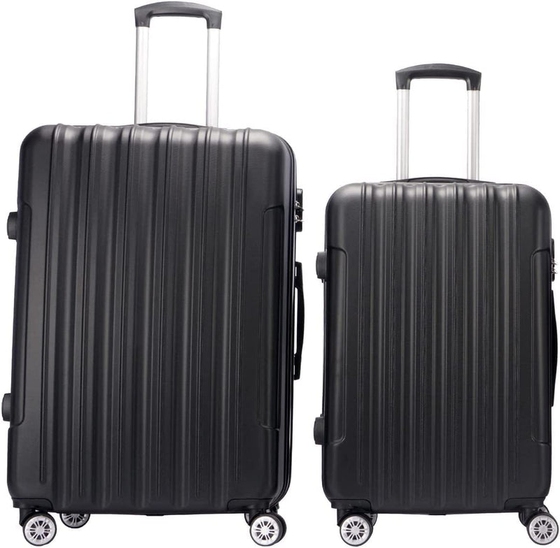 Set Of 2 Travel Suitcases - Lightweight Material - Textured