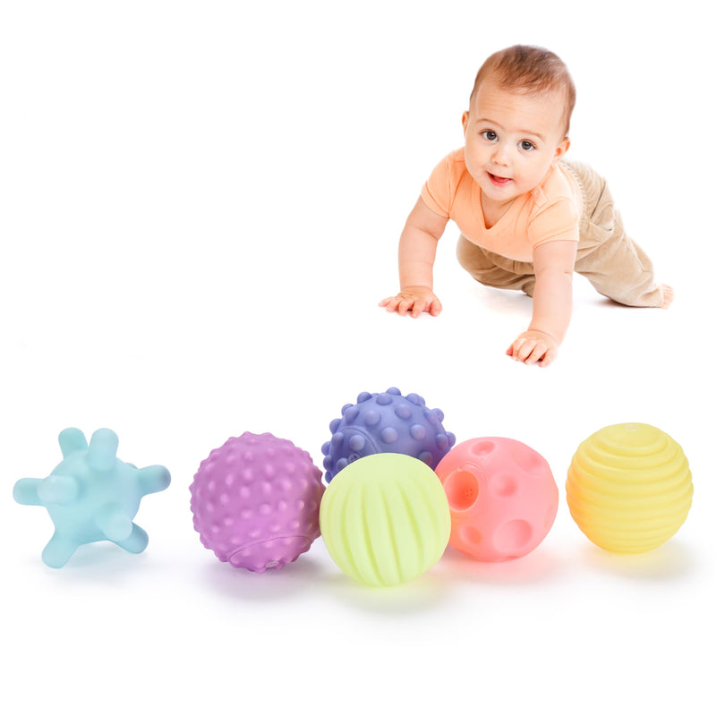 Sensory Balls For Babies - 6 Pack, Textured Multi Soft Ball Set For Toddlers 1-3