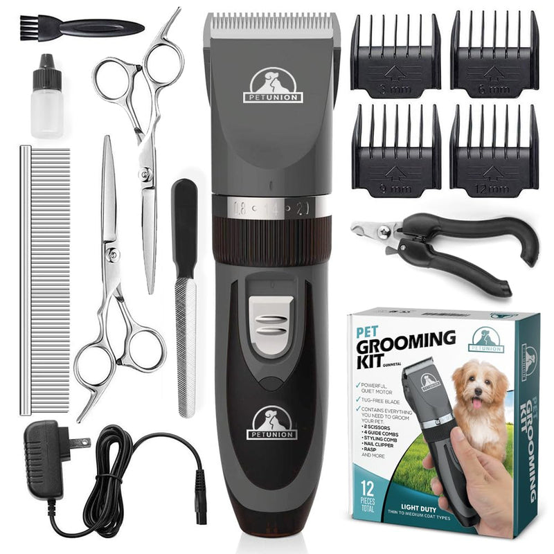 Professional Dog Grooming Kit - Rechargeable, Cordless Pet Grooming Clippers