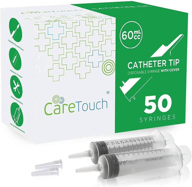 60ml Syringe With Catheter Tip, 50 Large Medicine Syringes For Liquids, 60 Ml