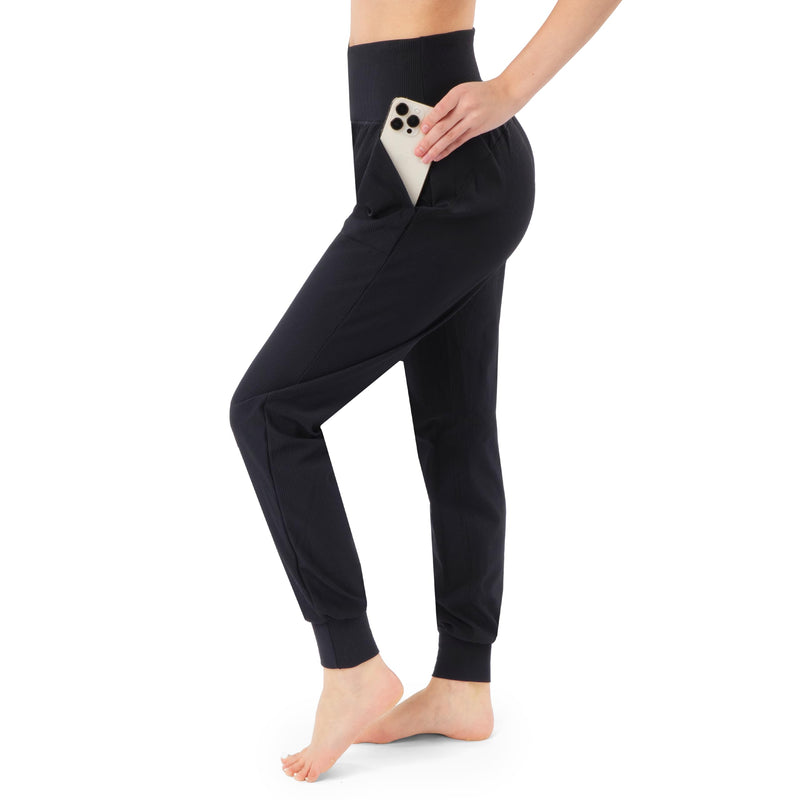 High Waisted Full Length Tummy Control Leggings, Ribbed Leggings, Joggers