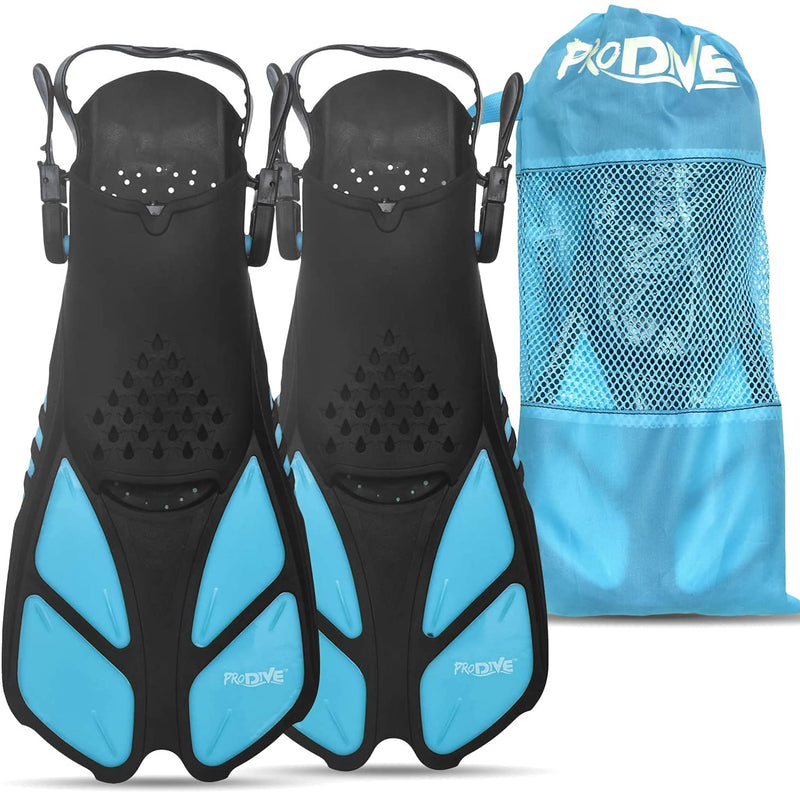 Snorkel Diving Fins  Adjustable Open-Heel Swim Fins, Short-Blade Snorkeling