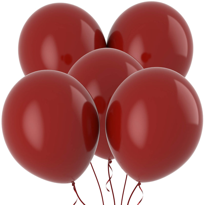 Garnet Red Jumbo Balloons - 30 Extra Large 18 Inch Garnet Red Balloons For Photo