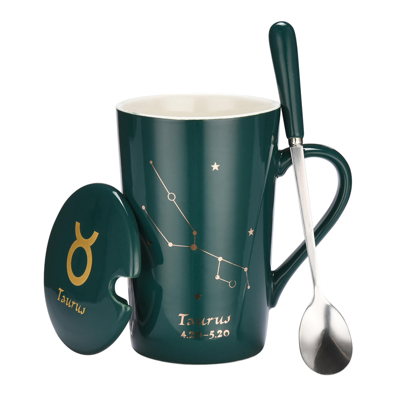 Zodiac Coffee Mug Set - Ceramic Coffee Cup, Ceramic Mug With Lid - Cute